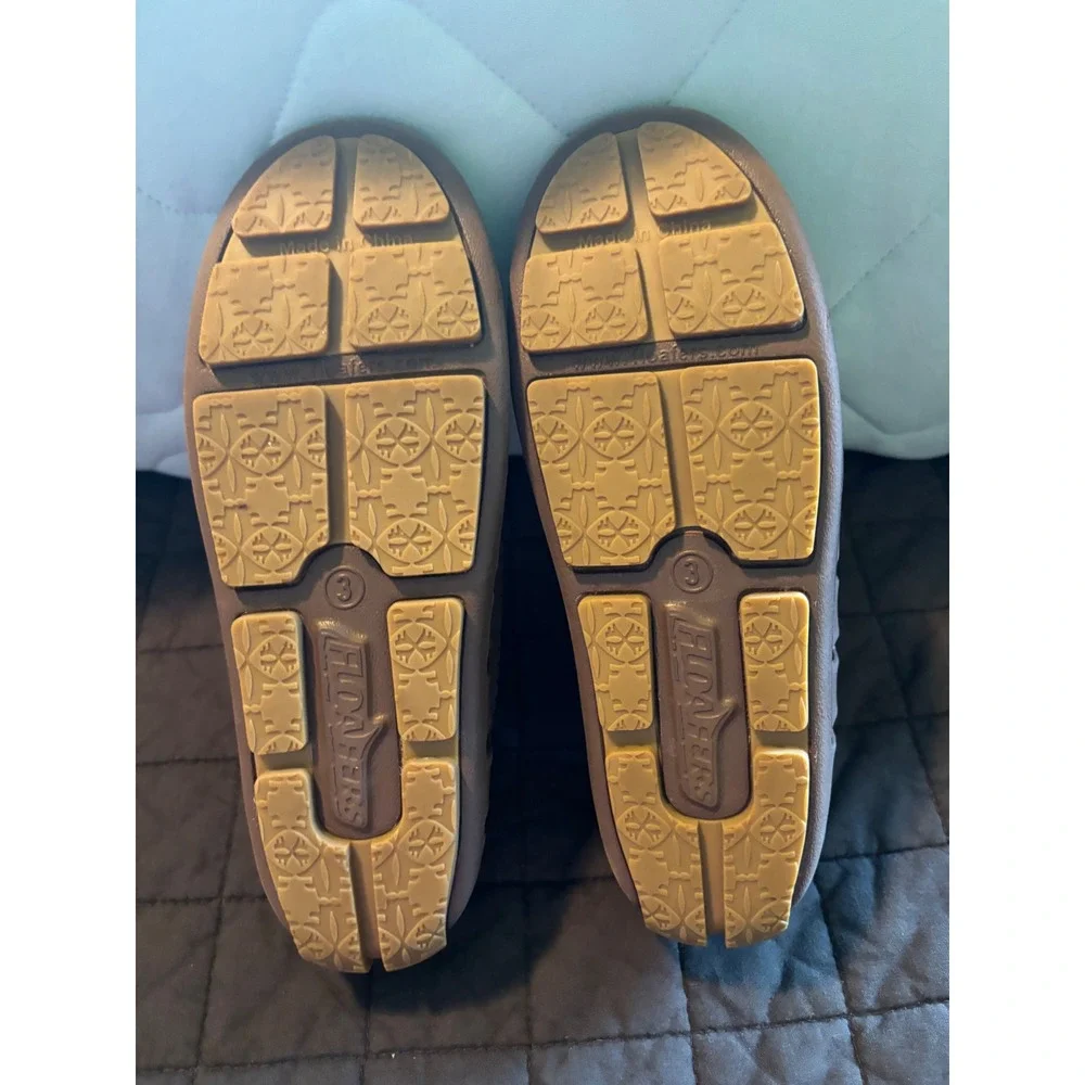 Floafers Kids Posh Penny Loafers Brown EVA Water Shoes Size 3 Slip On Kids Shoes